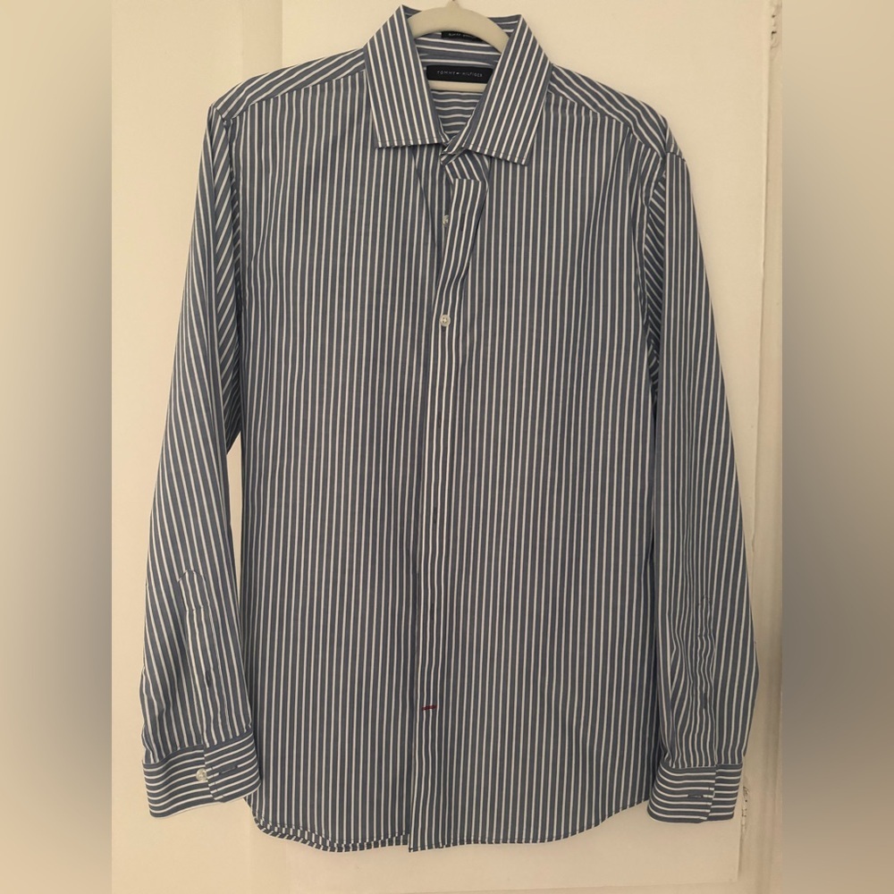 Tommy Hilfiger Mens Slim Fit Stretch Shirt Size Medium